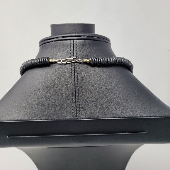 Vintage Chunky statement Mult Strand 26" Opera Necklace Black Seeds Tribal primi - Picture 5 of 9